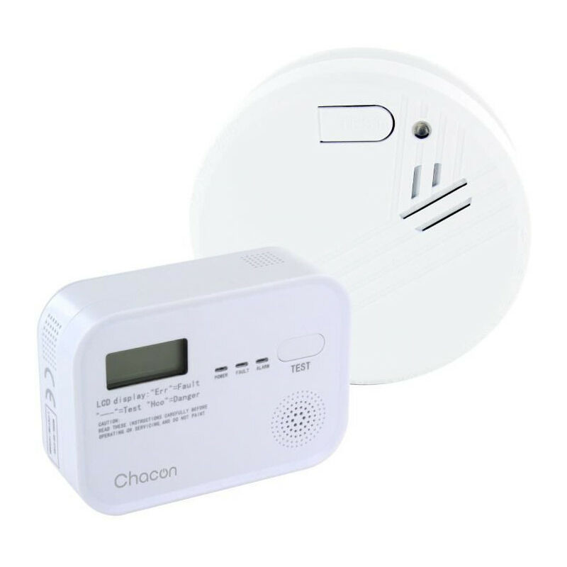 CHACON - Pack Détecteur de fumée + Co Alarm