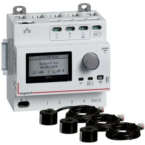 Pack Ecocompteur avec 3 transformateurs de courant fermés 60A (412010/33)