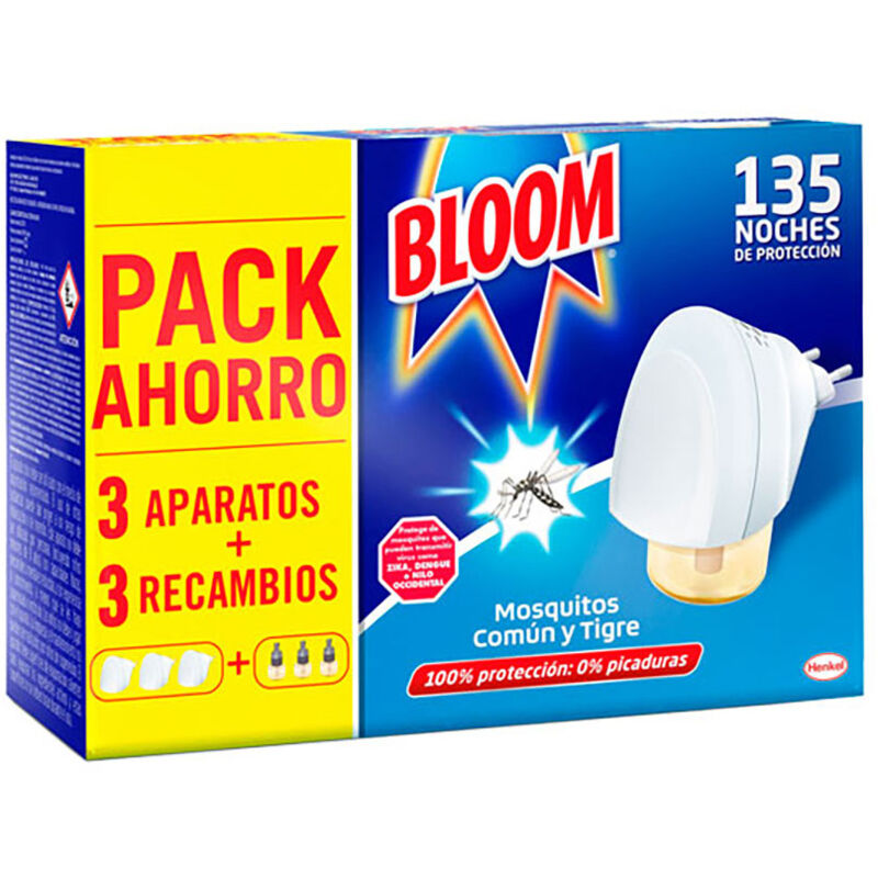Bloom - Insecticide Insect Tiger Mosquito, 3 unités, appareil + 3 recharges - 95167