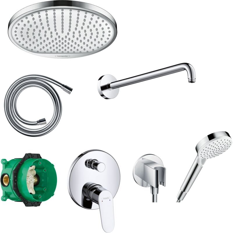 Hansgrohe - Colonne de douche encastrée Crometta s avec mitigeur mécanique Logis chromé