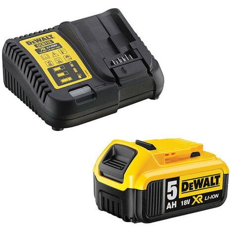 Pack énergie 18V XR Li-Ion (1x 5.0 ah) avec chargeur rapide - DEWALT DCB184DCB115