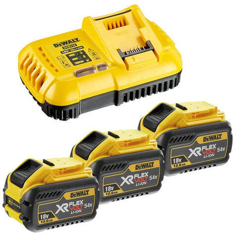 Pack énergie 54V/18V FLEXVOLT (3x12,0 Ah) avec chargeur rapide - DEWALT DCB118Y3-QW