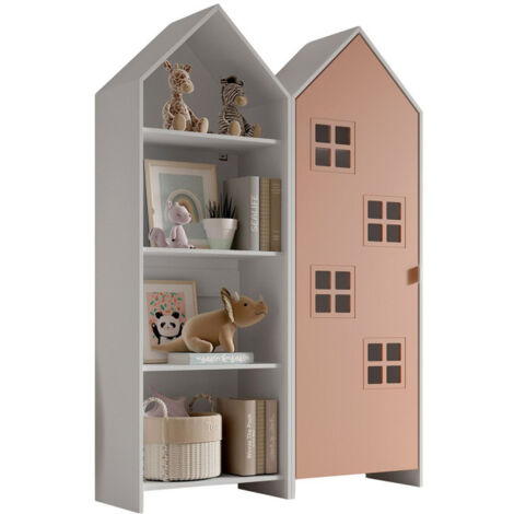 Pack - Étagère Enfant & Armoire "Casami Bruges" 171cm Blanc & Rose