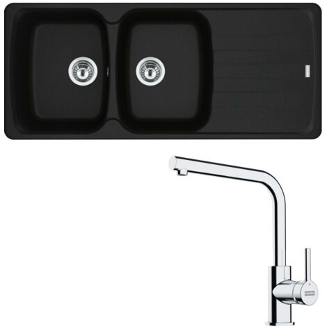 Pack évier Antea Fragranit noir mat 1160 x 500 x 210 mm + mitigeur Lina L - Franke
