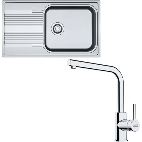 Pack évier Smart Inox 860 x 500 x 190 mm + mitigeur Lina L - Franke