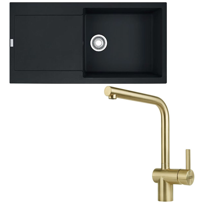 Pack évier xl Maris Fragranit 970 x 500 x 200 mm + mitigeur Atlas néo or Franke