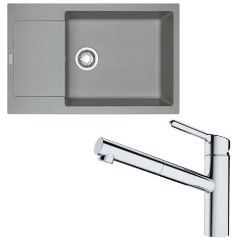 Pack évier XL Maris Fragranit stone 780 x 500 x 200 mm + mitigeur Orbit douchette - Franke