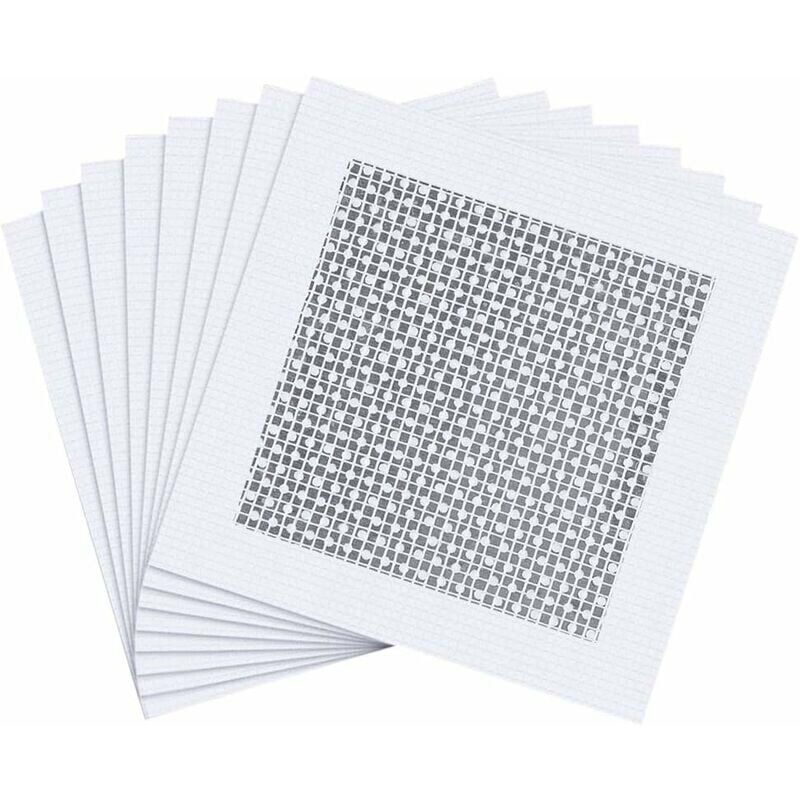 Pack Fiberglass Drywall Repair Patches - Cover Cracks, Holes & Blemishes on Vinyl Siding, Plasterboard - White