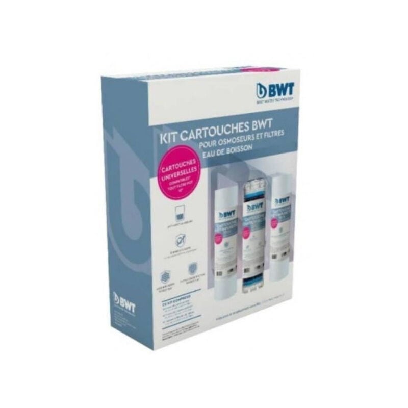 Pack filtres BWT osmoseur et triplex - Pack de 3 préfiltres pour osmoseurs