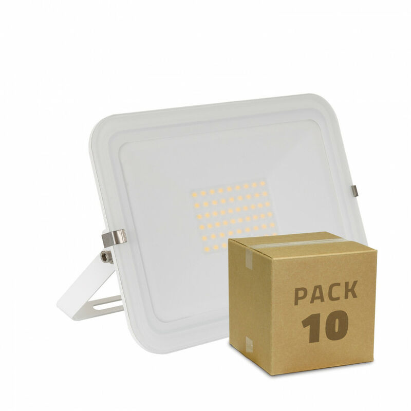 

Pack Foco Proyector LED 50W IP65 Slim Cristal Blanco (10 un) Blanco Cálido 3000K - Blanco Cálido 3000K