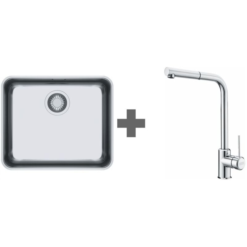 Pack évier inox + mitigeur chromé Franke 803441SBVL