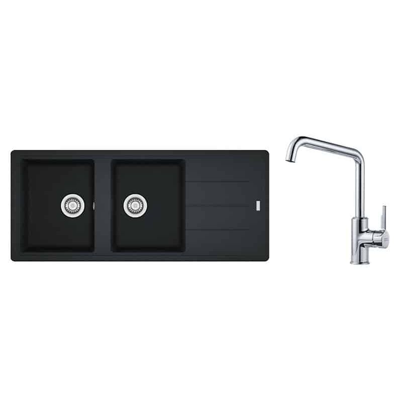Pack Franke Basis Fragranit BFG621 + Mitigeur Urban à bec - Coloris :