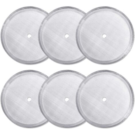 Pack French Press Replacement Strainer Filters, Reusable Stainless Steel Mesh Filters for Universal 1000ml/34oz/8 Cup French Press Coffee Makers