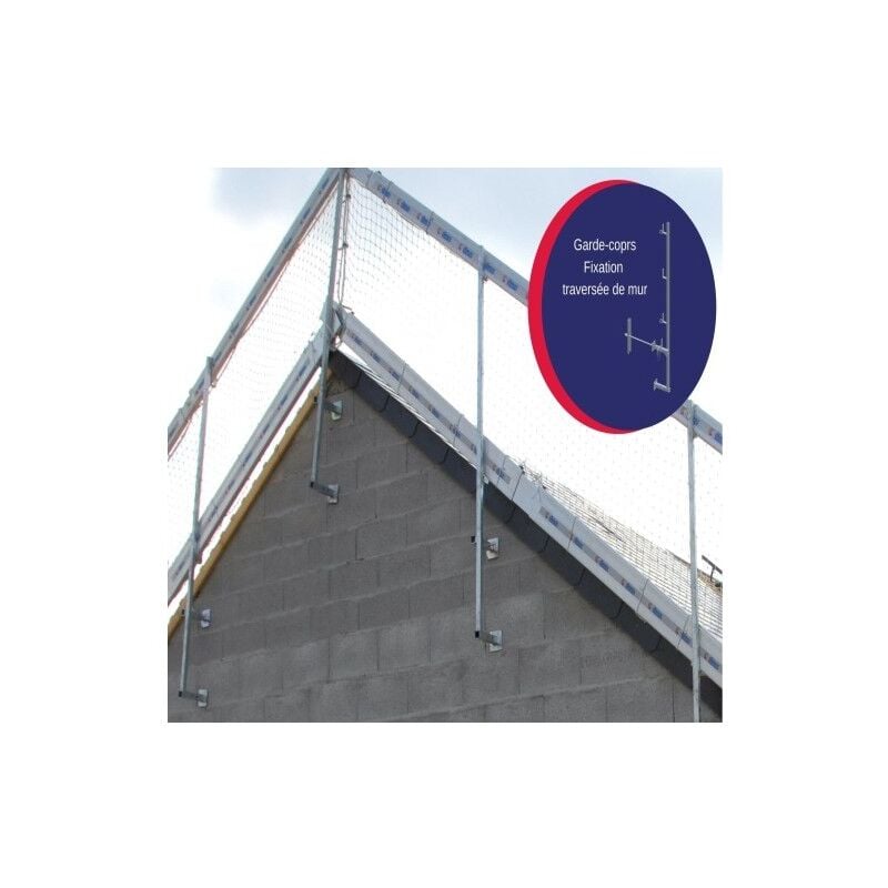 Dimos - Pack garde-corps 6ml avec fixation par traversée de mur 1040 mm