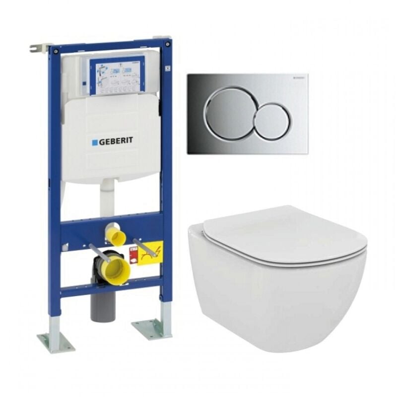 Geberit - Pack wc UP320 + Cuvette AquaBlade tesi + Sigma Chromé Brillant