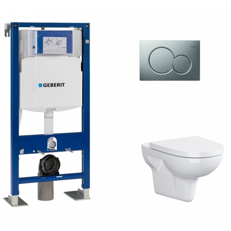 Pack wc Geberit UP320 + Cuvette sans bride Velvet + plaque Sigma chr mat