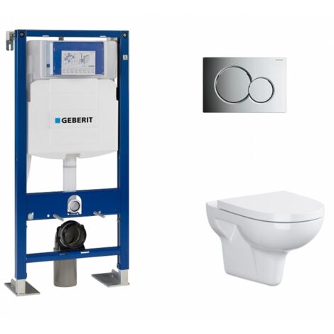 Pack Geberit UP320 + Cuvette sans bride Velvet + plaque Sigma CHR brillante