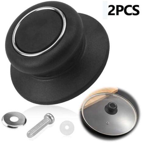 Pack Glass Pot Lid Handles Anti-scald Knobs Universal Kitchen Pot Lid Handles Suitable for Black Pot Lids. MUMU