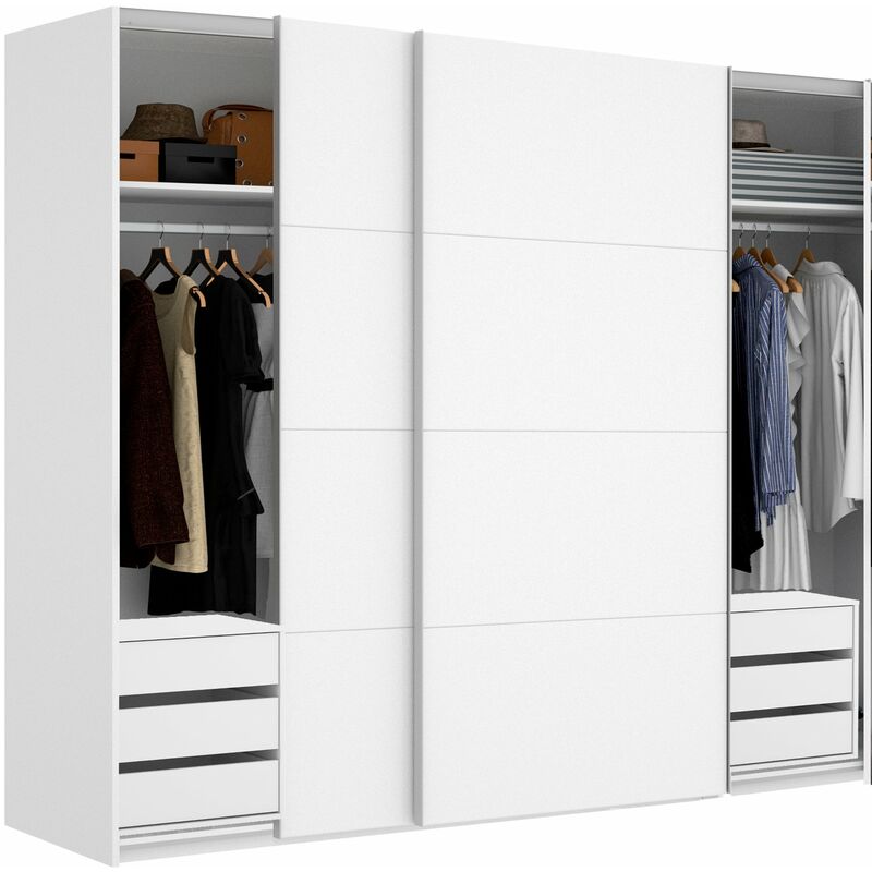 

Pack Gran Armario alto e 180cm con dobles cajoneras extras interiores incluidas (6 cajones)