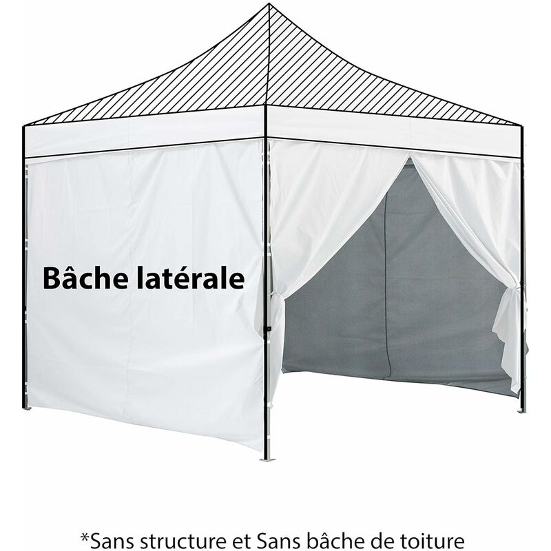 

Pack 4 LADOS (SIN ESTRUCTURA) - BLANCO - 3 Paredes Macizas con Una Puerta Poliéster 420D PELÍCULA PLATA 3X3M Alcance 25MM / 32MM - Greaden