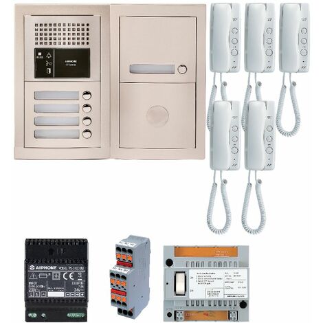 Pack GT interphone audio avec 5 postes programmés - Aiphone