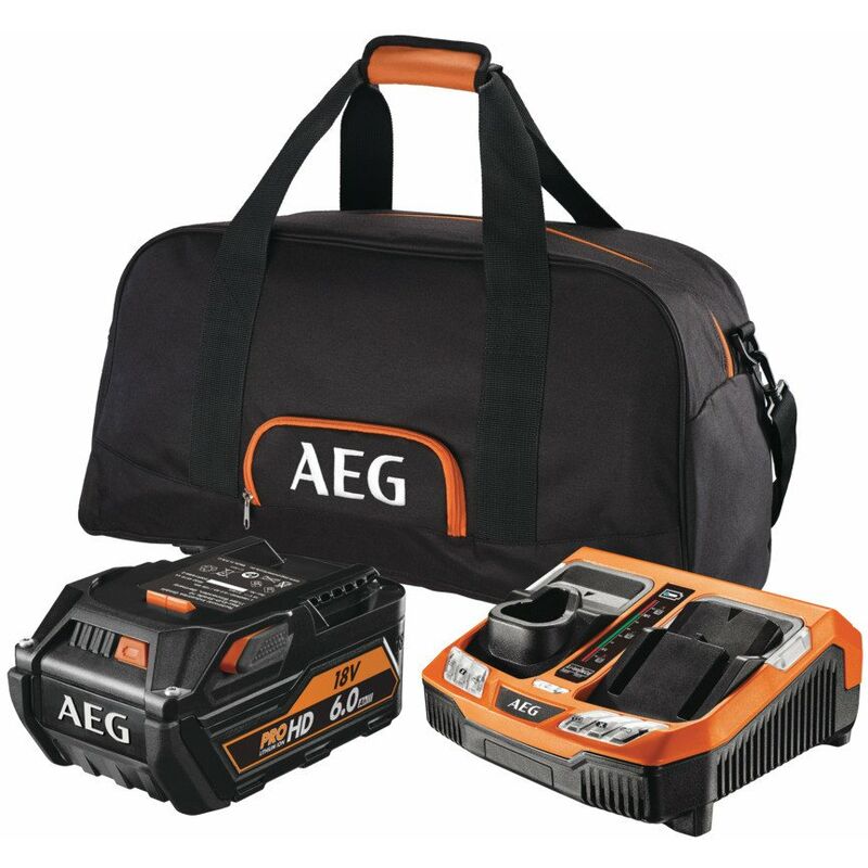 Pack Pro Lithium 6.0 Ah 18 V avec sac de transport - SETL1860RHDBLK - AEG