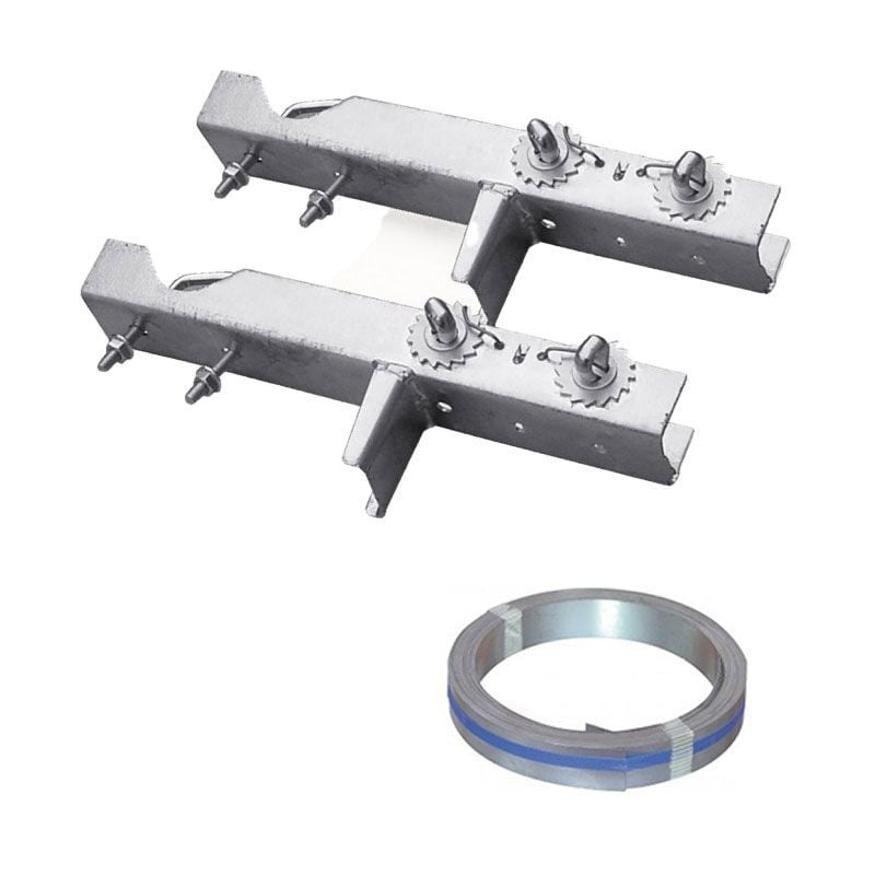 Pack Hdsat Cerclage Cheminée Double Fixation + Feuillard Galvanisé 10m Fixation Antenne tnt