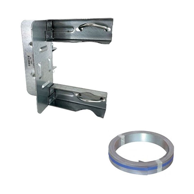 Pack HDSAT Cerclage de cheminée Simple + Feuillard Galvanisé 10m Fixation Antenne TNT