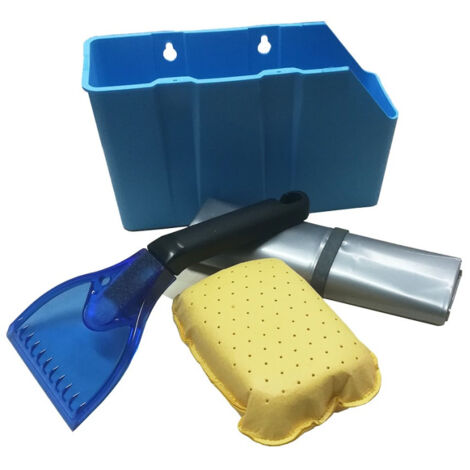 Pack Hiver Complet : Raclette à Givre, Bâche Anti-Givre, Éponge Anti-Buée et Range Coffre