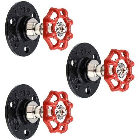 Pack Industrial Iron Pipe Wall-Mounted Coat Rack, Retro Wall Hooks for Multifunctional Hanging, for Bathrobe, Towel, Bag, Umbrella, Hat, Antique Home Decor