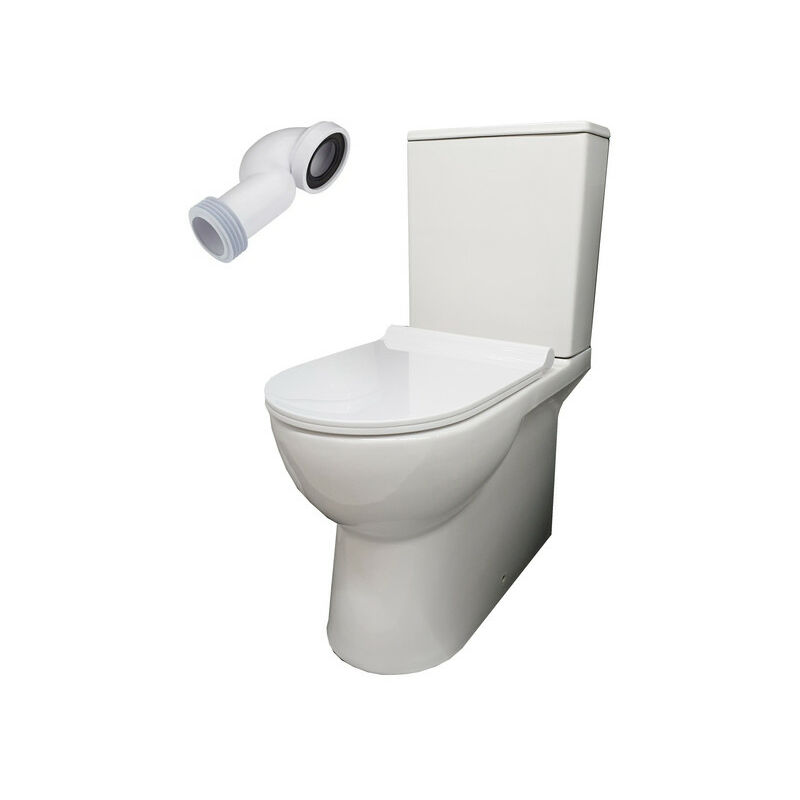 

Inodoro completo compacto Classic Blanco, incluye: Tapa con asiento amortiguado en ABS, cisterna con descarga ECO y taza Rimless compacta adosada a