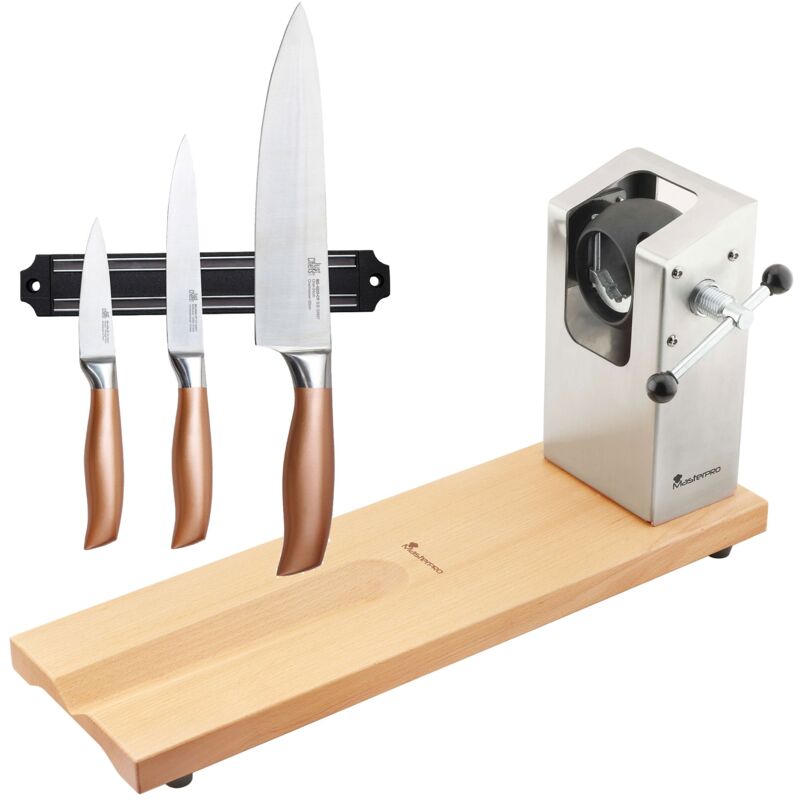 

Pack Jamonero Colección Masterpro y Set 3 cuchillos+barra magnética acero inoxidable