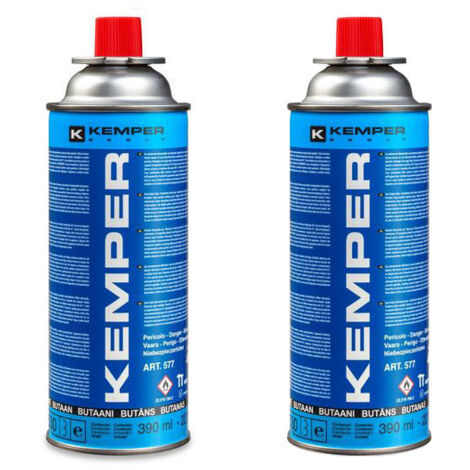 Pack KEMPER 2x Cartouches de Gaz Butane 227gr Camping - Bleu