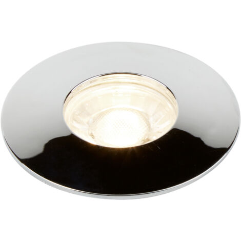 Pack Kitchen Flush X 3 spots encastrables Led chrome haut 35mm Diam 100mm led 3x4w, 3x380 lumens 3000k