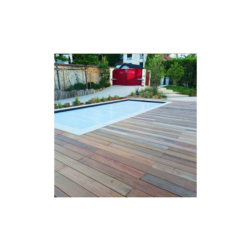 Sud Bois - Pack Lame de Terrasse Lisse 2 Faces Bois Exotique 21x145 Ipé 1er Choix - Longueur 1,85 m - Lot de 133 pièces
