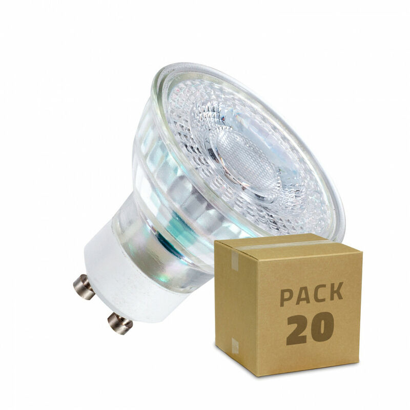 

Pack Lámparas LED GU10 SMD Cristal 38º 5W (20 un) Blanco Neutro 4000K - Blanco Neutro 4000K