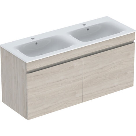 Pack lav slim 130 cm + mbl Geberit Renova Plan 1T 1T à l'angl. Noyer carya cl. - GEBERIT 501.918.00.1