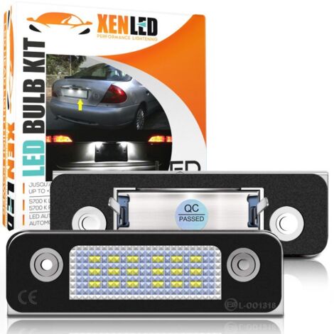Pack LED plaque arrière FORD FIESTA MK5 / MONDEO MK2 Hayon / FUSION - BLANC 6000K - eclairage plaque immatriculation