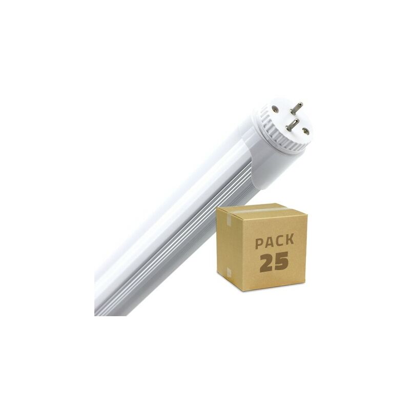 25er Pack LED T8 Röhre Einseitige Einspeisung 600mm 9W Neutrales Weiß 4000K - 4500K