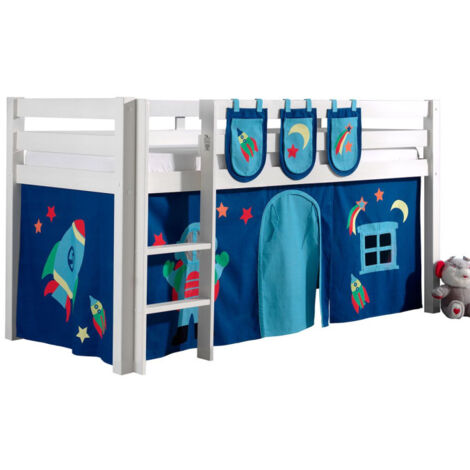 Pack - Lit Enfant, Tente & 3 Pochettes "Pino Astronaute II" Blanc