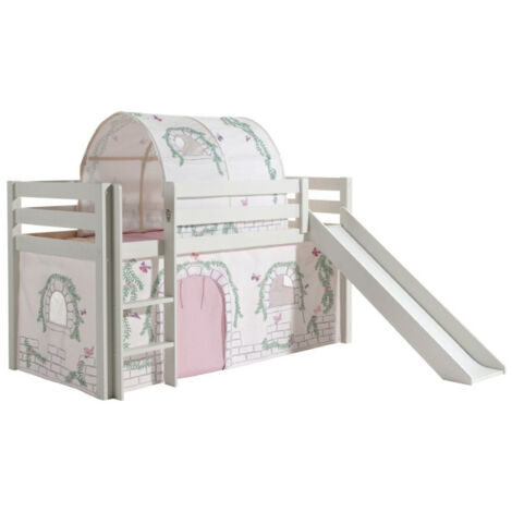 Pack - Lit Enfant Toboggan, Tente & Tunnel "Pino Birdy" Blanc