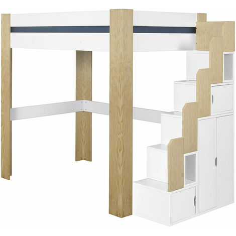 Pack lit mezzanine avec  matelas Alex