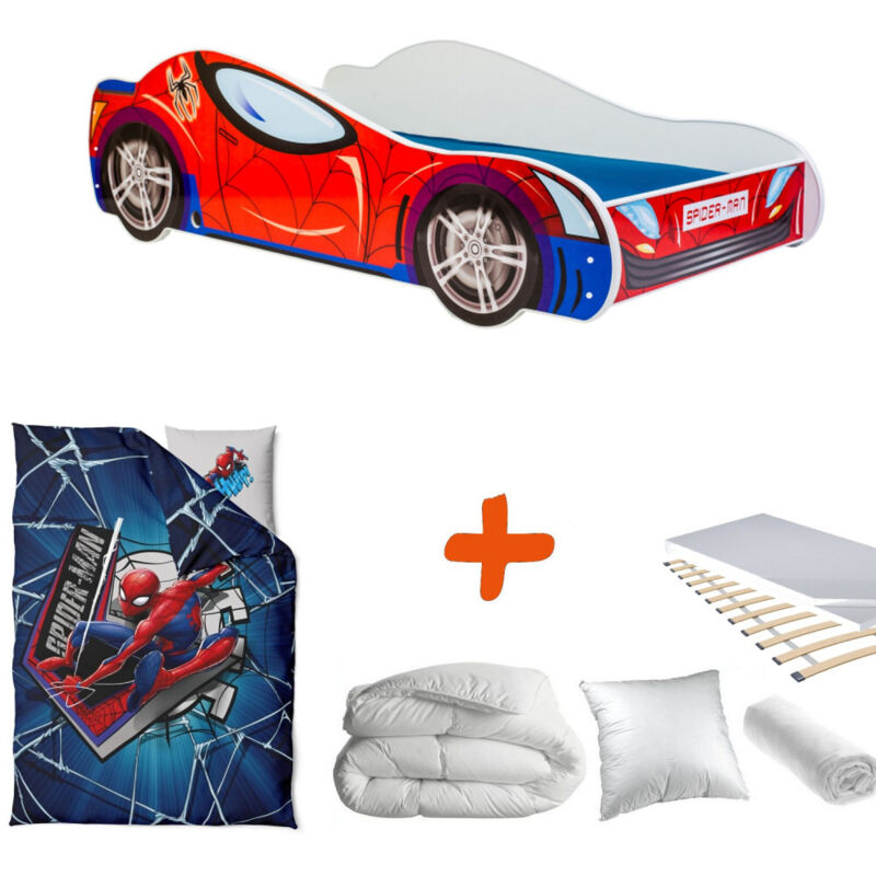 Pack Lit Voiture de Course SPIDERCAR - 140x70 cm