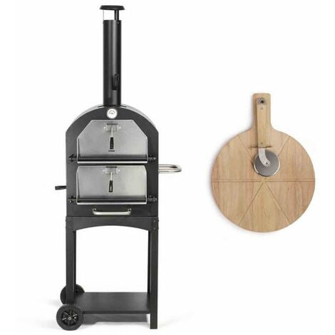 PACK LIVOO Four à Pizza mobile + Plateau à pizza en Bois