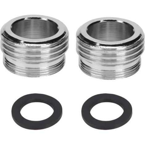 Pack M20 to M22 Double Thread Tap Adapter Water Connection Adapter with 2 Rubber Seals for Kitchen Faucets Water Saver Filter MUMU