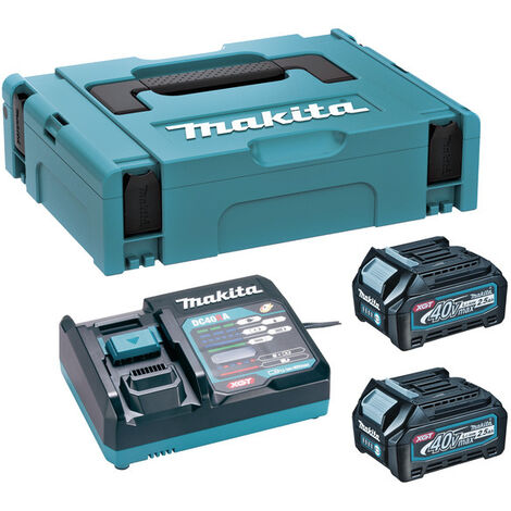 Pack MAKITA 2 batteries BL4025 40V 2.5 Ah + chargeur DC40RA en MAKPAC1- 191J81-6
