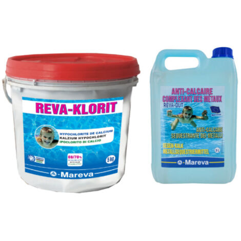 Pack MAREVA - Granulés d'hypochlorite de calcium - 5kg - Anti calcaire Reva-out - 5L