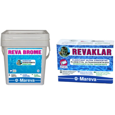 Pack MAREVA - Pastilles de brome - 5kg - Cartouches clarifiantes Reva-klar - 1kg