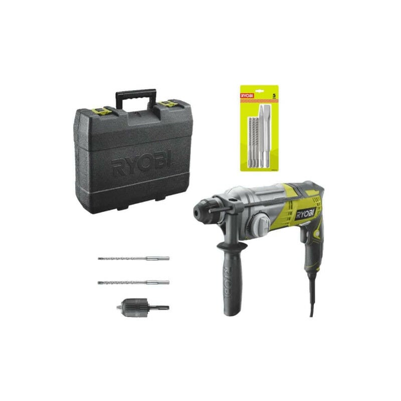 Pack Marteau perforateur SDSPlus 680 w RSDS680-KA2 - Kit 3 forets plus 2 burins sds+ - RAKSP05 - Ryobi