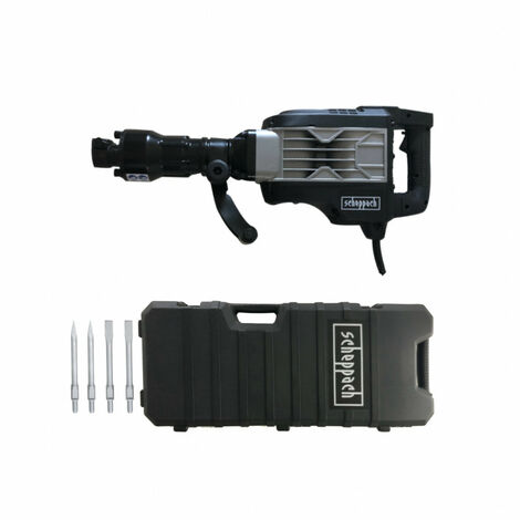 Pack Marteau piqueur SCHEPPACH 1900W - AB1900 - 4 burins - Black edition